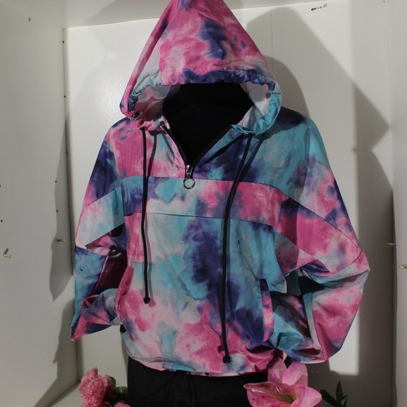 4/$25 Tie Dye Windbreaker Size Small 3-5 Juniors - Picture 5 of 5